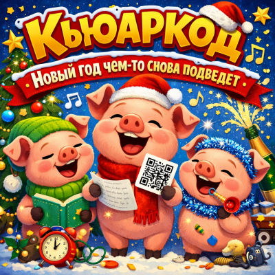 кьюаркод - Новый год чем-то снова подъе*ет